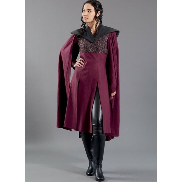 McCalls M7854 Misses 14 to 22 Medieval Costume Dress Cloak Uncut Sewing Pattern - Picture 4 of 9